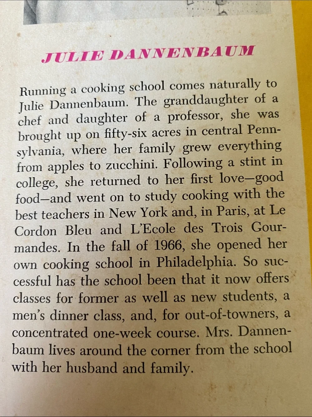 Vtg 1971 First Ed Julie Dannenbaum’s Creative Cooking School Retro 266 pages